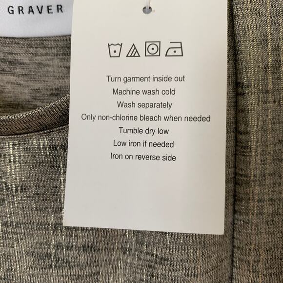 Susan Graver Cardigan Tank Set Foil Liquid Knit Metallic Thread Womens XXS - Picture 11 of 12